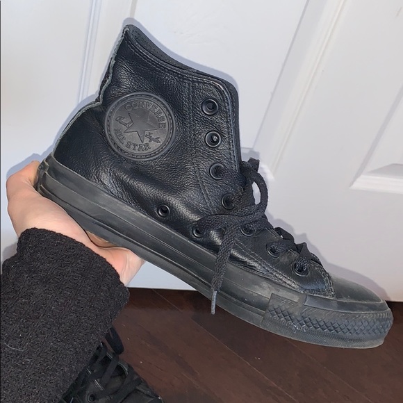 Converse Shoes - All Black High Top Converse Sneakers